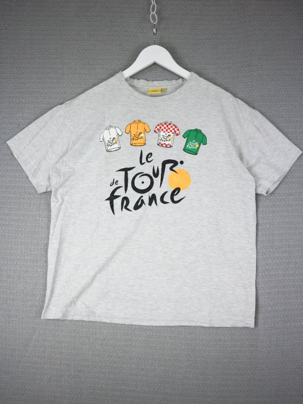 Le Tour France Biking Vintage Tee Mens XL Gray